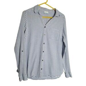Columbia Sportswear Company Striped Long‎ Sleeve Button-Up Shirt L